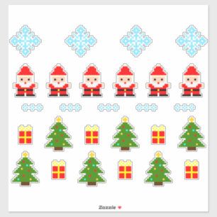 Conjunto de Navidad de Pixel Art Pegatina 2