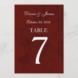 Conjunto de números de mesa de boda con damasco gr