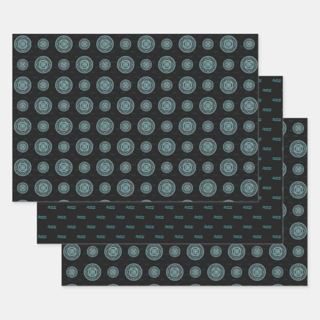 Conjunto de papel de ajuste Aquarius Mandala (Set)