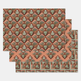 Conjunto de papel de ajuste de 3 hojas