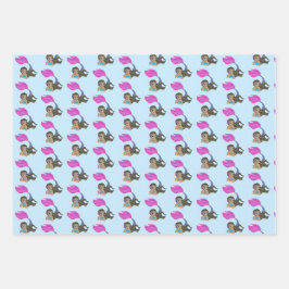 Conjunto de papel de ajuste de diseño de sirena