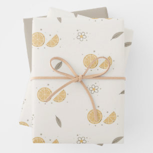 Conjunto de papel de ajuste de impresión de Naranj