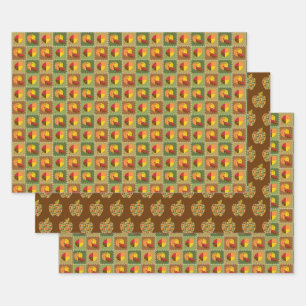 Conjunto de papel de ajuste de la pila de otoño