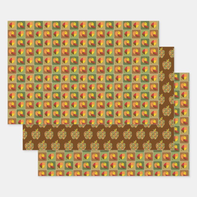 Conjunto de papel de ajuste de la pila de otoño (Set)