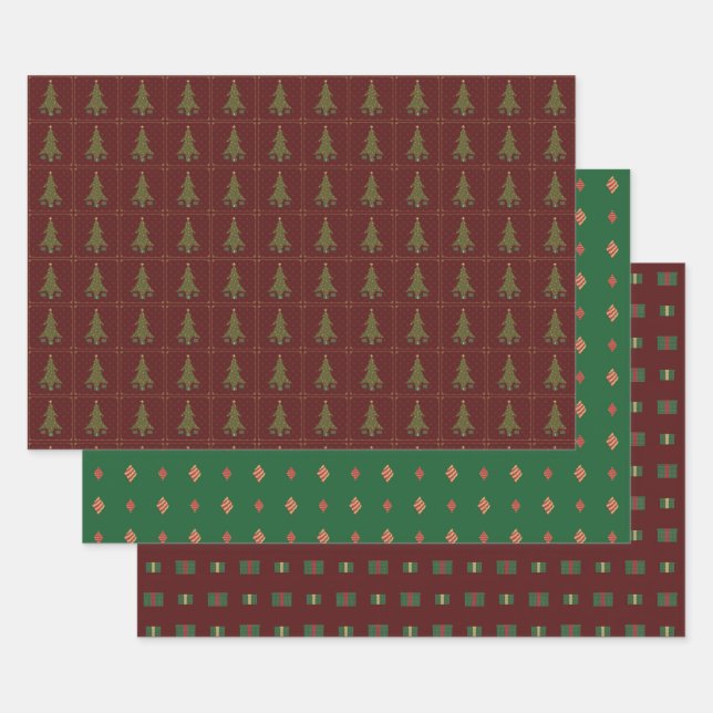 Conjunto de papel de ajuste de Navidades con relle (Set)