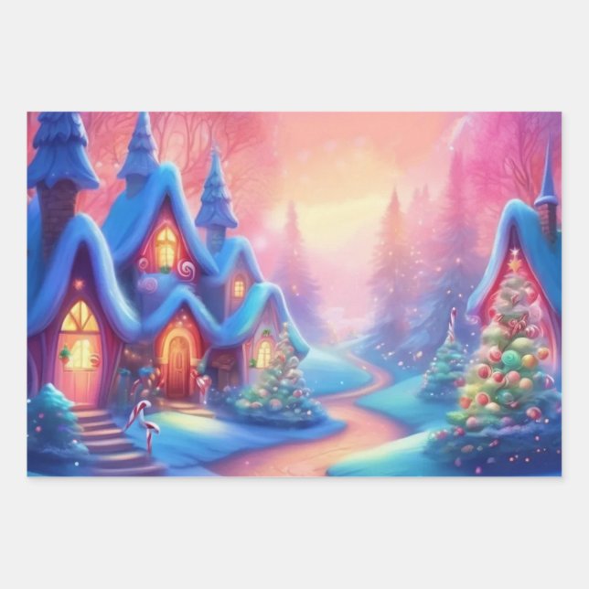 Conjunto de papel de ajuste de navidades de 3 (Anverso)