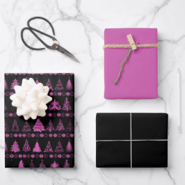 Conjunto de papel de ajuste de navidades de 3