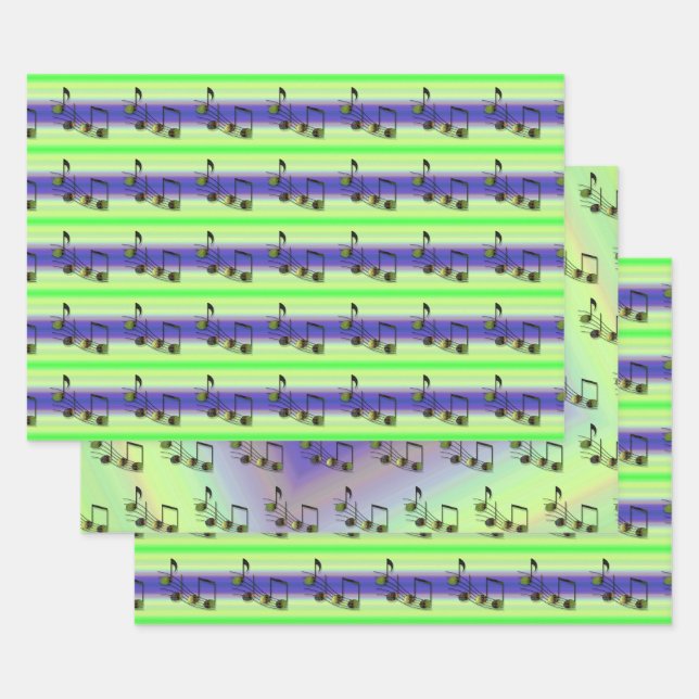 Conjunto de papel de ajuste de notas de Dubstep (Set)