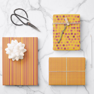 Conjunto de papel de envolvimiento amarillo y Nara