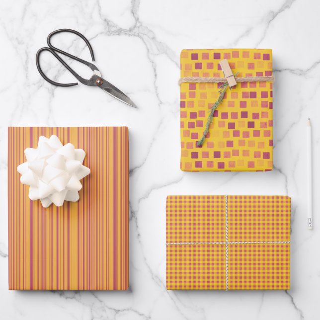 Conjunto de papel de envolvimiento amarillo y Nara (Anverso)