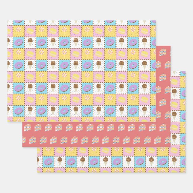 Conjunto de papel de envolvimiento de caramelos du (Set)