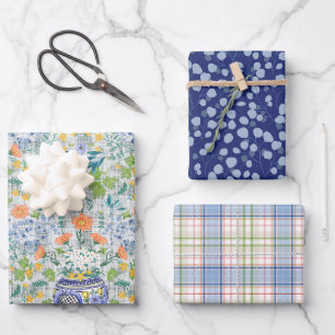 Conjunto de papel de envolvimiento de hierbas para