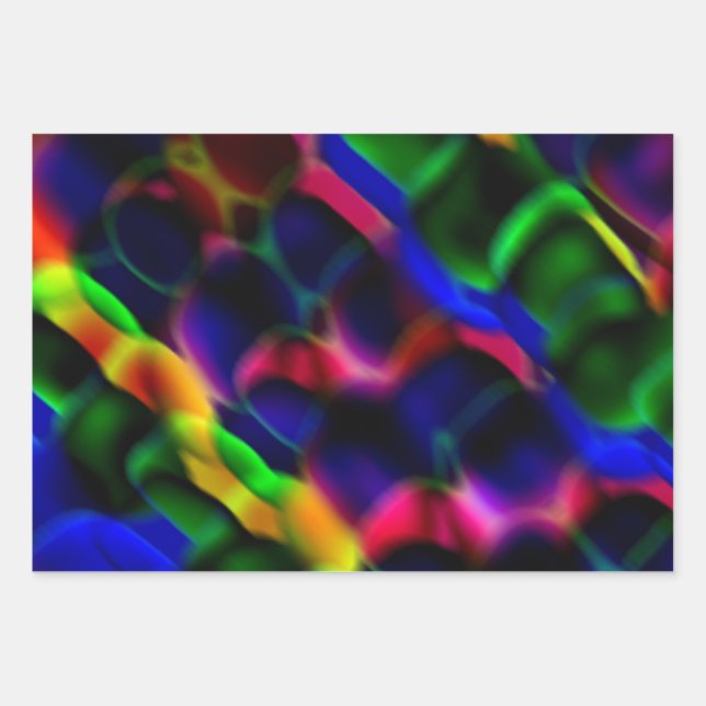 Conjunto de papel de envolvimiento de papel abstra (Anverso 3)