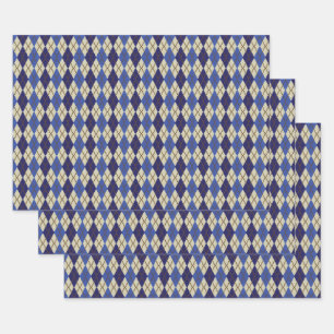 Conjunto de Papel de Regalo Argyle de Scone de Ará