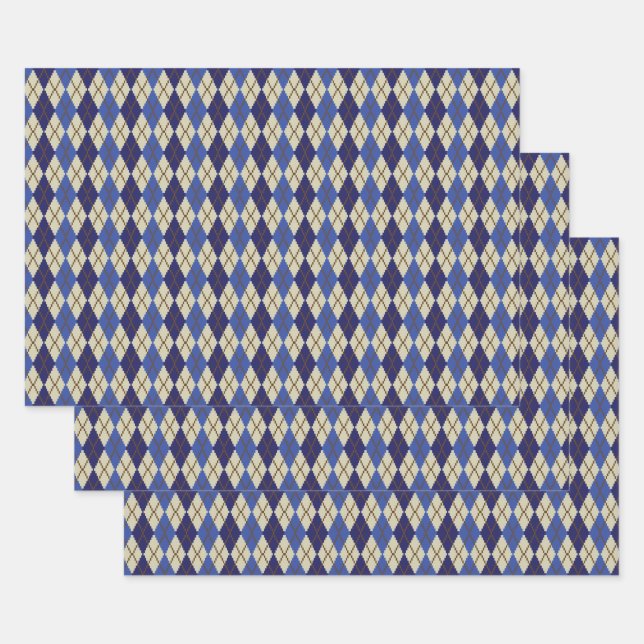Conjunto de Papel de Regalo Argyle de Scone de Ará (Set)