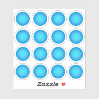 Conjunto de Pegatinas Blue Neon Circle 16