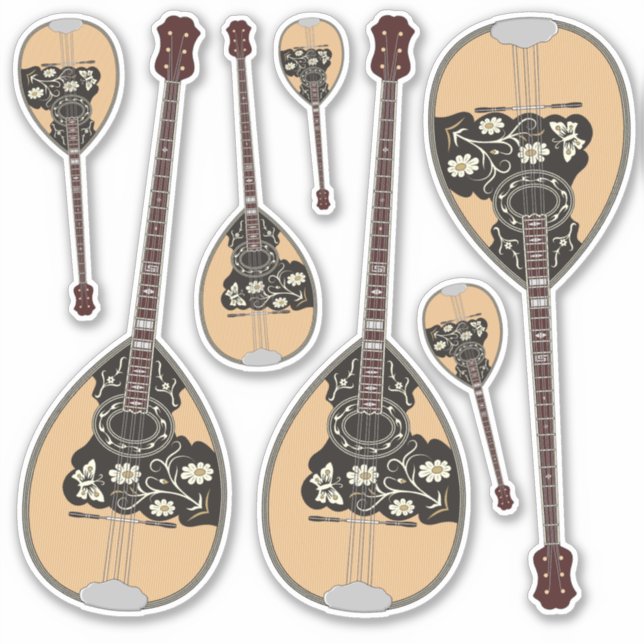 Conjunto de Pegatinas Bouzouki (Anverso)