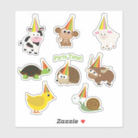 Conjunto de Pegatinas de animales de Fiesta de Per