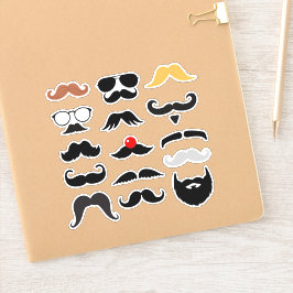 Conjunto de pegatinas de bigote expresivo Bigote d