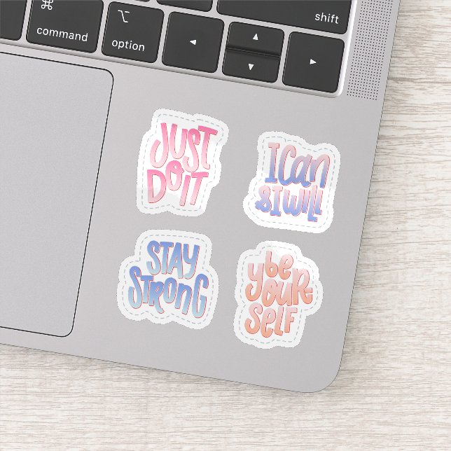 Conjunto de pegatinas de citas motivacionales (Detalle)