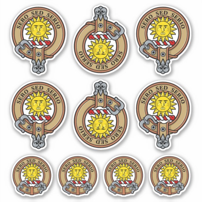 Conjunto de Pegatinas de clan Kerr Escudo (Anverso)