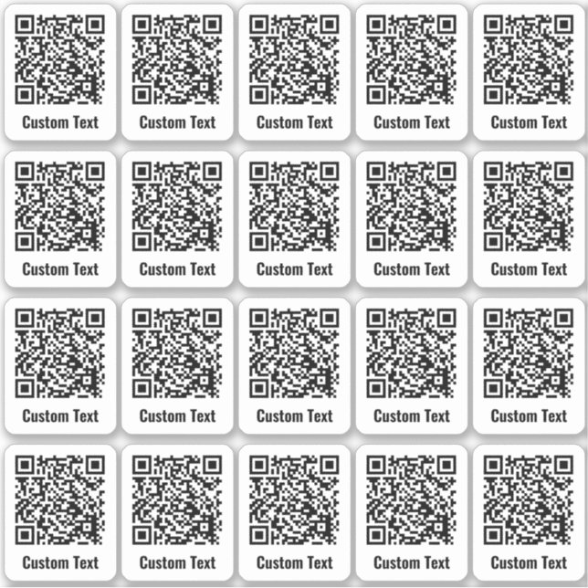 Conjunto de Pegatinas de código QR 20 (Anverso)