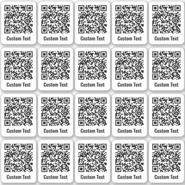 Conjunto de Pegatinas de código QR de personalizad (Anverso)