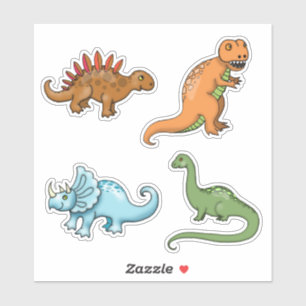 Conjunto de Pegatinas de Dinosaurios T-Rex Brontos