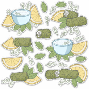 Conjunto de Pegatinas de Dolmadakia