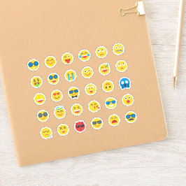 Conjunto de Pegatinas de Emoji divertida y simple