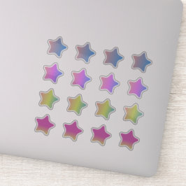 Conjunto de pegatinas de estrellas gradientes colo