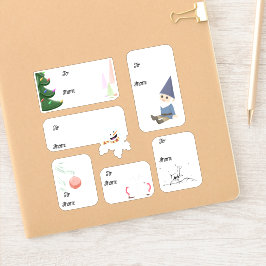 Conjunto de Pegatinas de etiquetas de regalo para