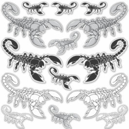 Conjunto de Pegatinas de iconos de escorpión
