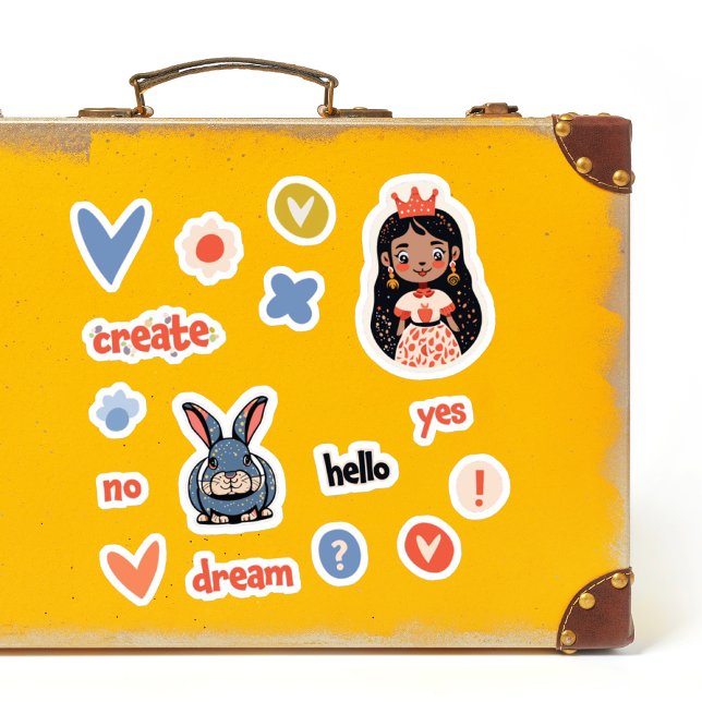 Conjunto de Pegatinas de Ilustraciones Decorativas (Subido por el creador)