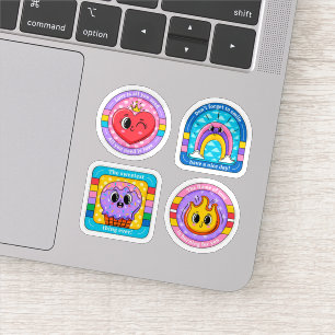 conjunto de pegatinas de insignias de personalizad