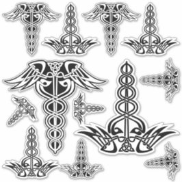 Conjunto de Pegatinas de Knot Caduceus Celtic