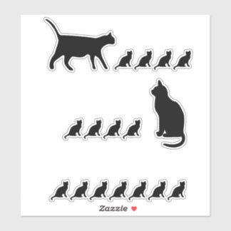 Conjunto de Pegatinas de la familia de gato