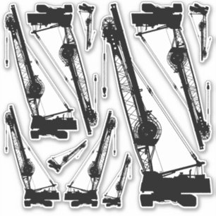 Conjunto de Pegatinas de la grúa de construcción