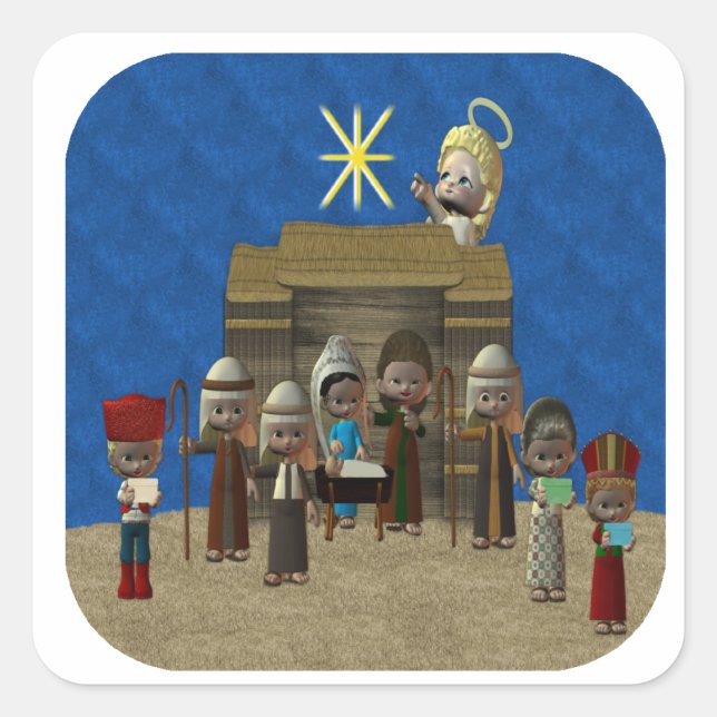 Conjunto de Pegatinas de Natividad (Anverso)