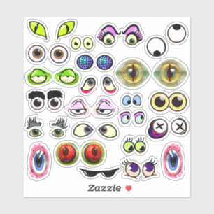 Conjunto de Pegatinas de Ojos y Ojos Personalizado