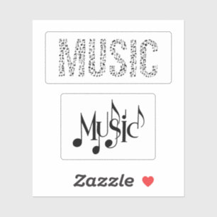 Conjunto de Pegatinas de palabras de música