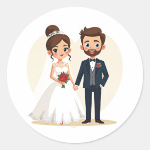 Conjunto de Pegatinas de parejas de bodas