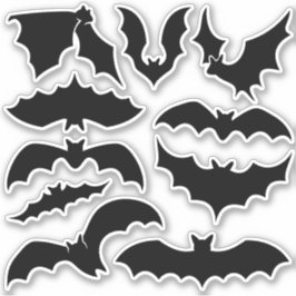Conjunto de Pegatinas de Silhouettes de Bat