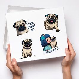 Conjunto de Pegatinas de Sweet Pug