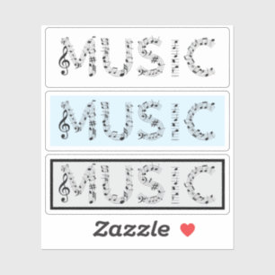 Conjunto de Pegatinas de Tipografía Musical