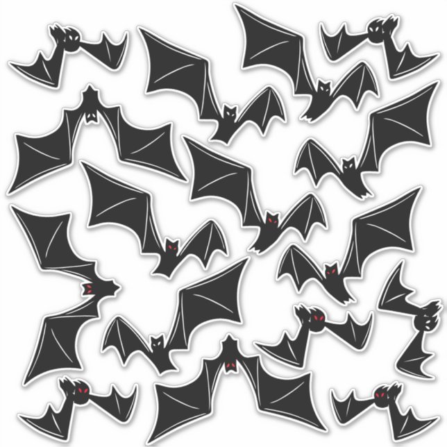 Conjunto de Pegatinas de viníl Pegatina de bat (Anverso)