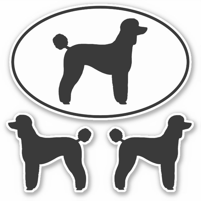 Conjunto de Pegatinas de vinilo de perro de perro  (Anverso)