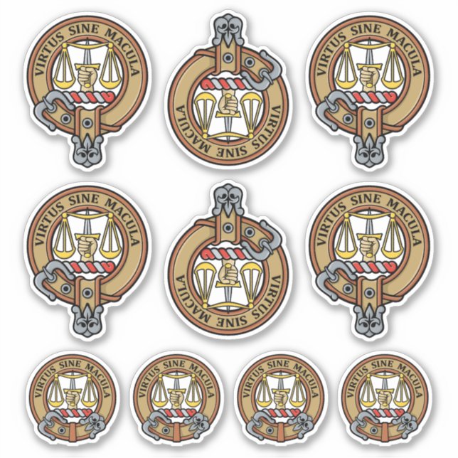 Conjunto de pegatinas del Clan Russell Crest (Anverso)