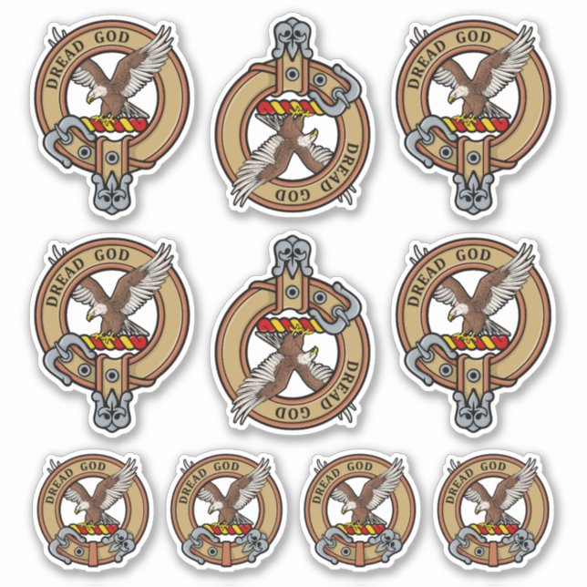 Conjunto de pegatinas del escudo del clan Munro (Anverso)