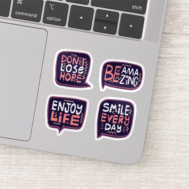 Conjunto de pegatinas motivacionales (Detalle)